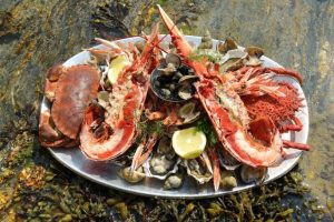 a seafood platter 