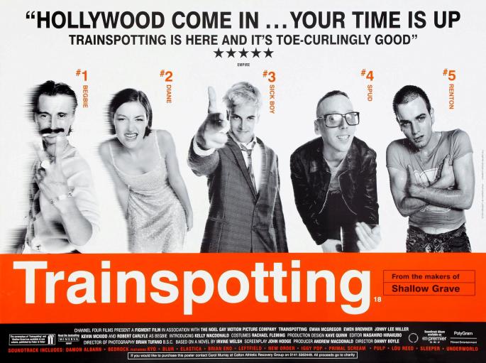 Trainspotting poster from 1996
